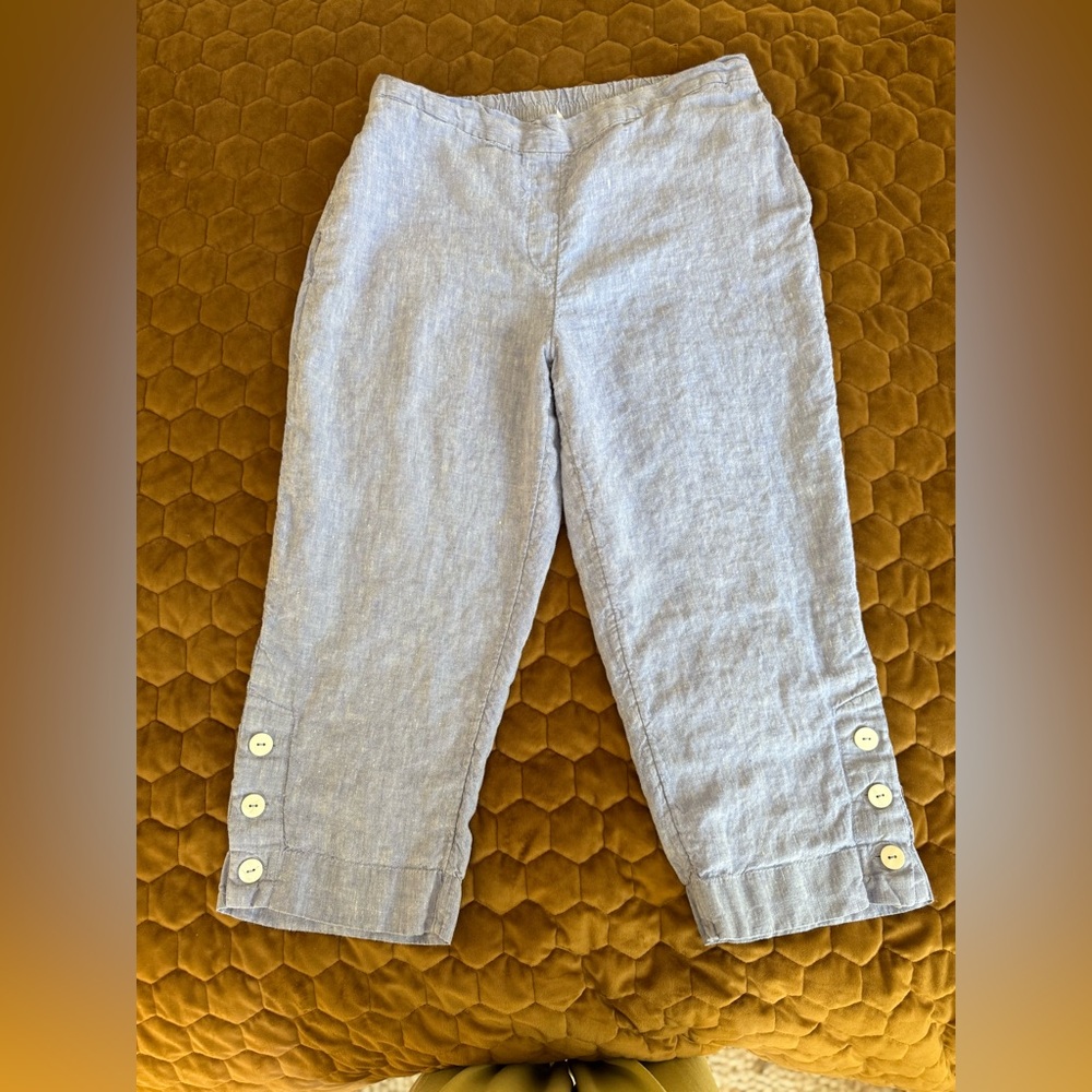 Chico's Blue Ankle Cropped Pants - Picture 6 of 7